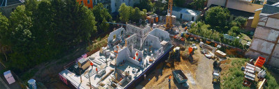 Luftaufnahmen Baustelle SSB Radeburg | Videoproduktion Sachsen